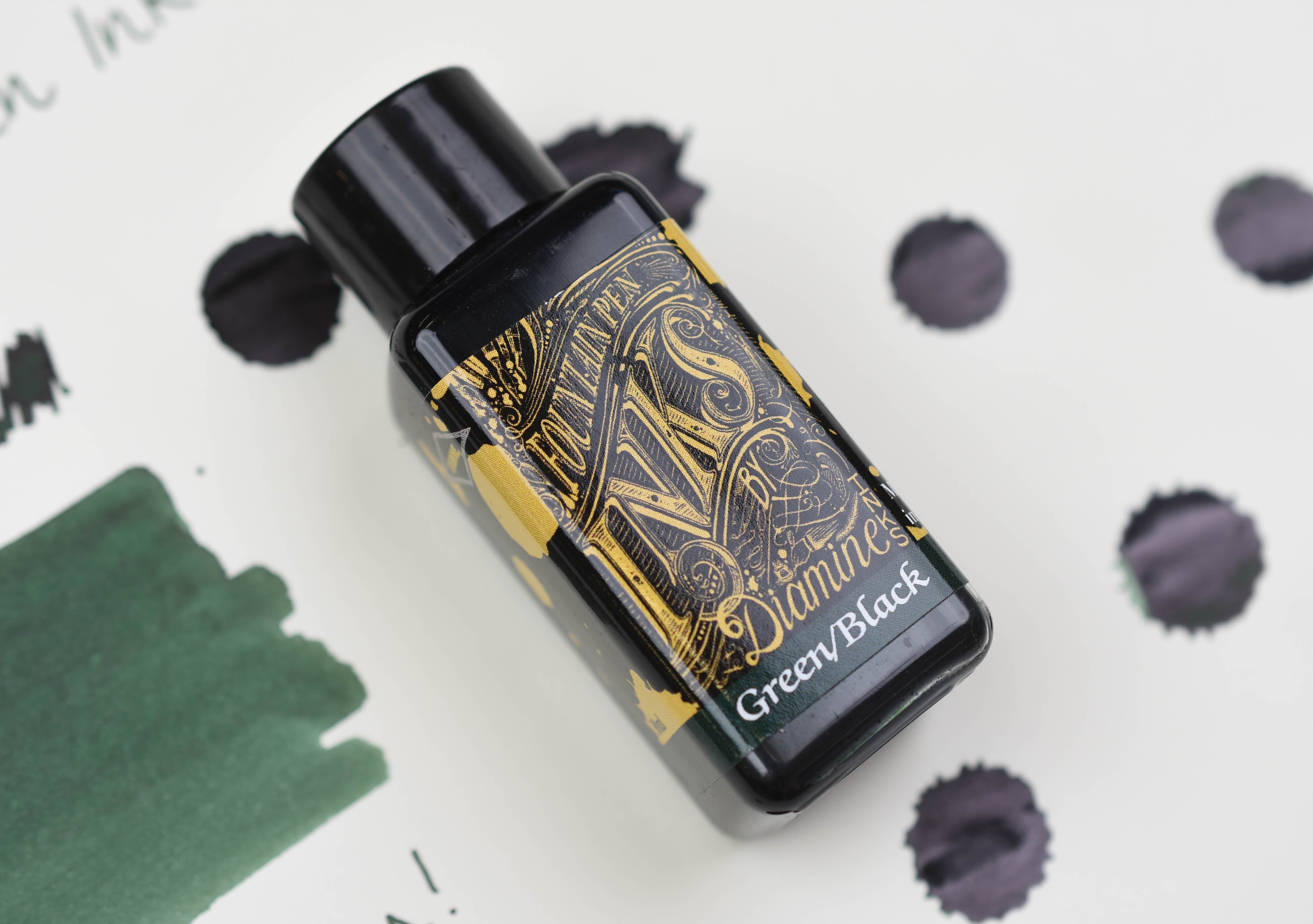 Diamine Fountain Pen Ink - Green/Black - 30mL