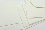 ROSSI Flat Deckled Edge Cards and Envelopes Ivory Set