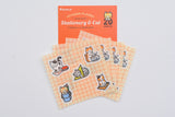 Plain Stationery Washi Sticker Sheet Stationery and Cat