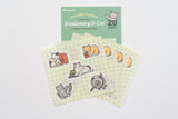 Plain Stationery Washi Sticker Sheet Stationery and Cat