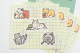 Plain Stationery Washi Sticker Sheet Stationery and Cat