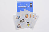 Plain Stationery Washi Sticker Sheet Stationery and Cat