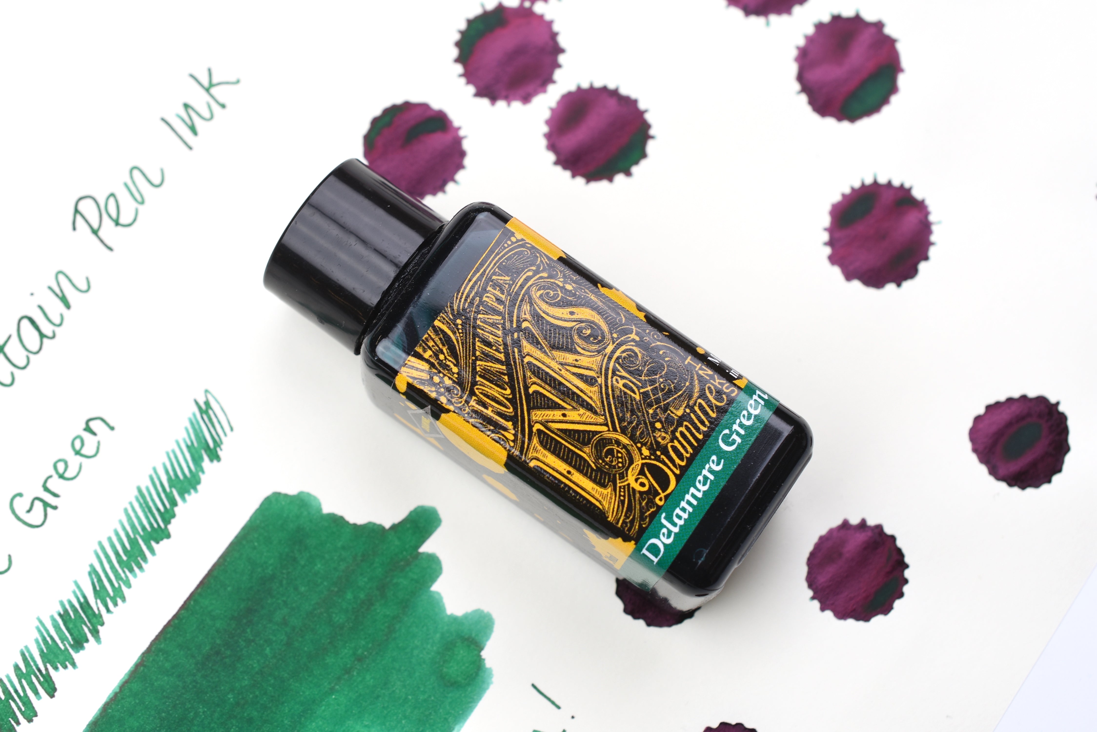 Diamine Fountain Pen Ink - Delamere Green - 30mL