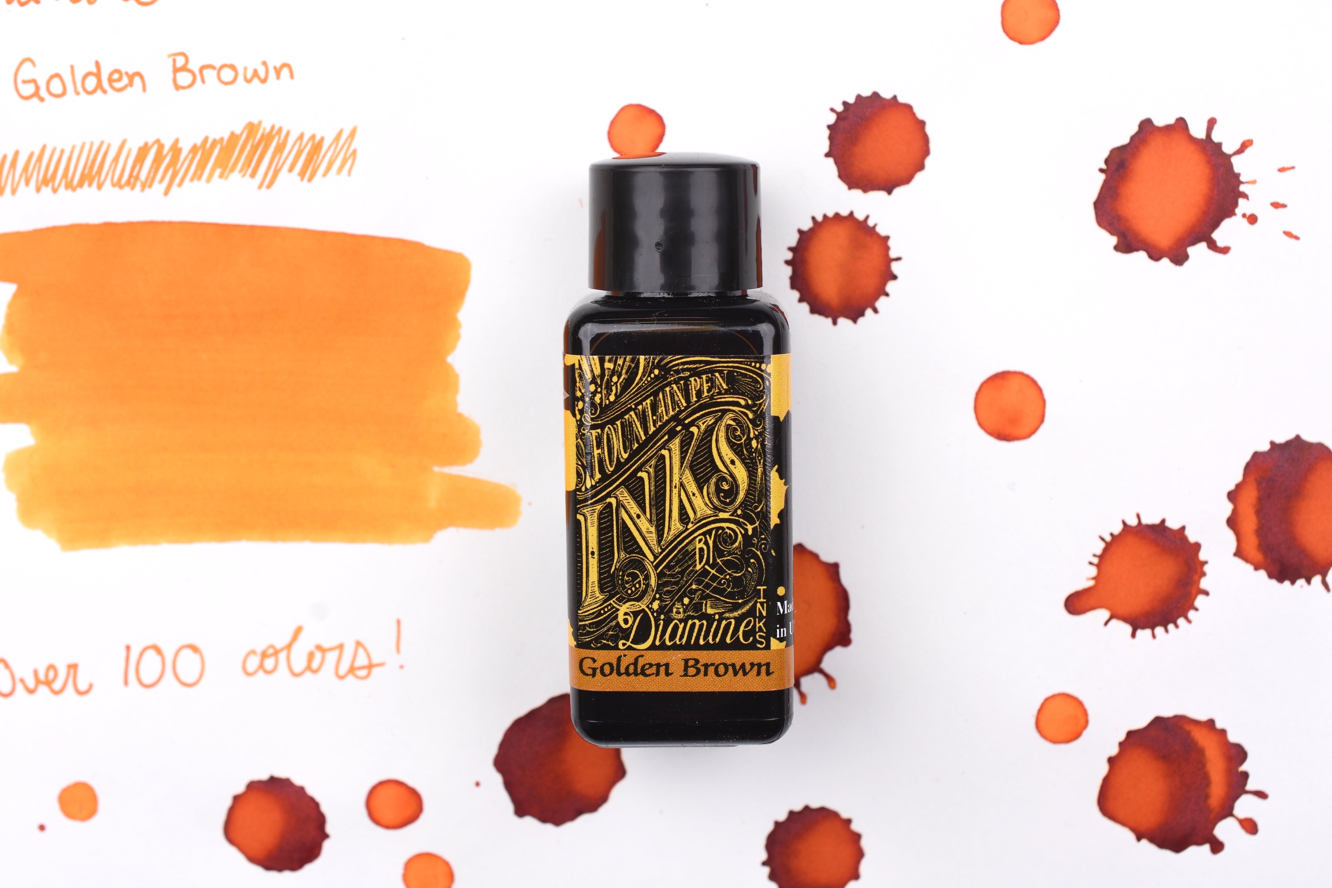 Diamine Fountain Pen Ink - Golden Brown - 30mL