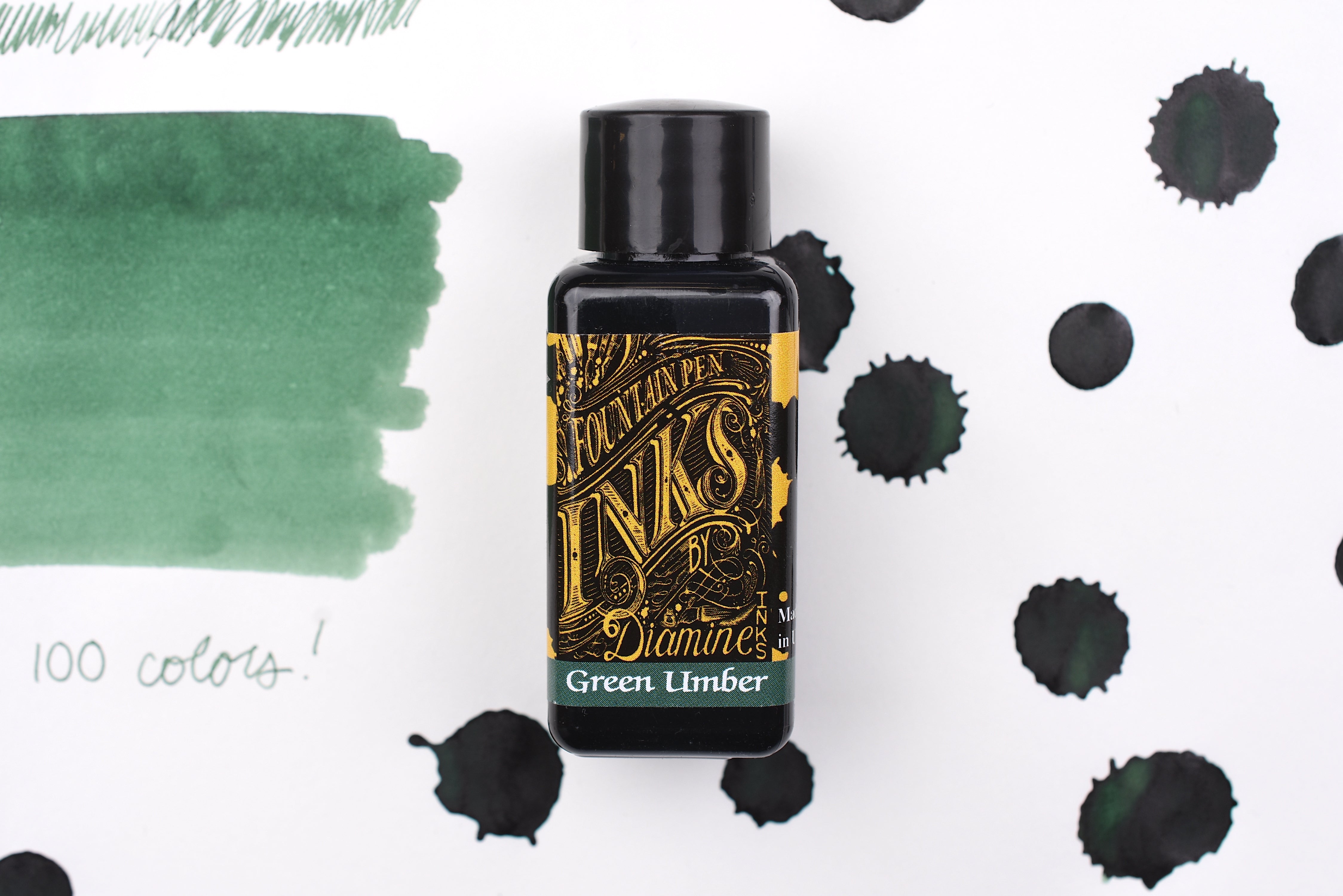 Diamine Fountain Pen Ink - Green Umber - 30mL