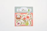 Furukawa Paper "Pochitto" Flake Sticker - Hedgehogs & Fruits