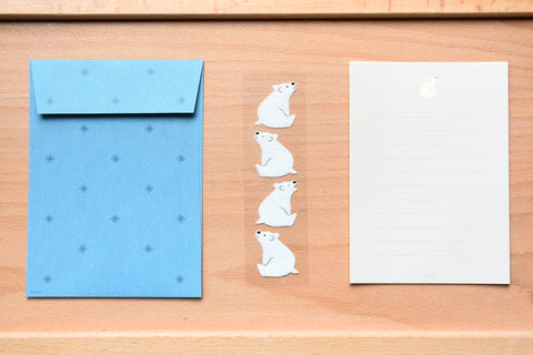 Mini Letter Set with Polar Bear Stickers