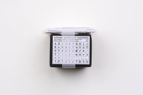 LCN DIY Mini Rubber Stamp Set - Antique Typewriter Alphabets (Limited Edition)