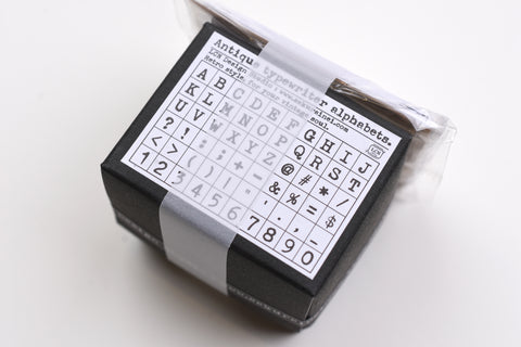 LCN DIY Mini Rubber Stamp Set - Antique Typewriter Alphabets (Limited Edition)