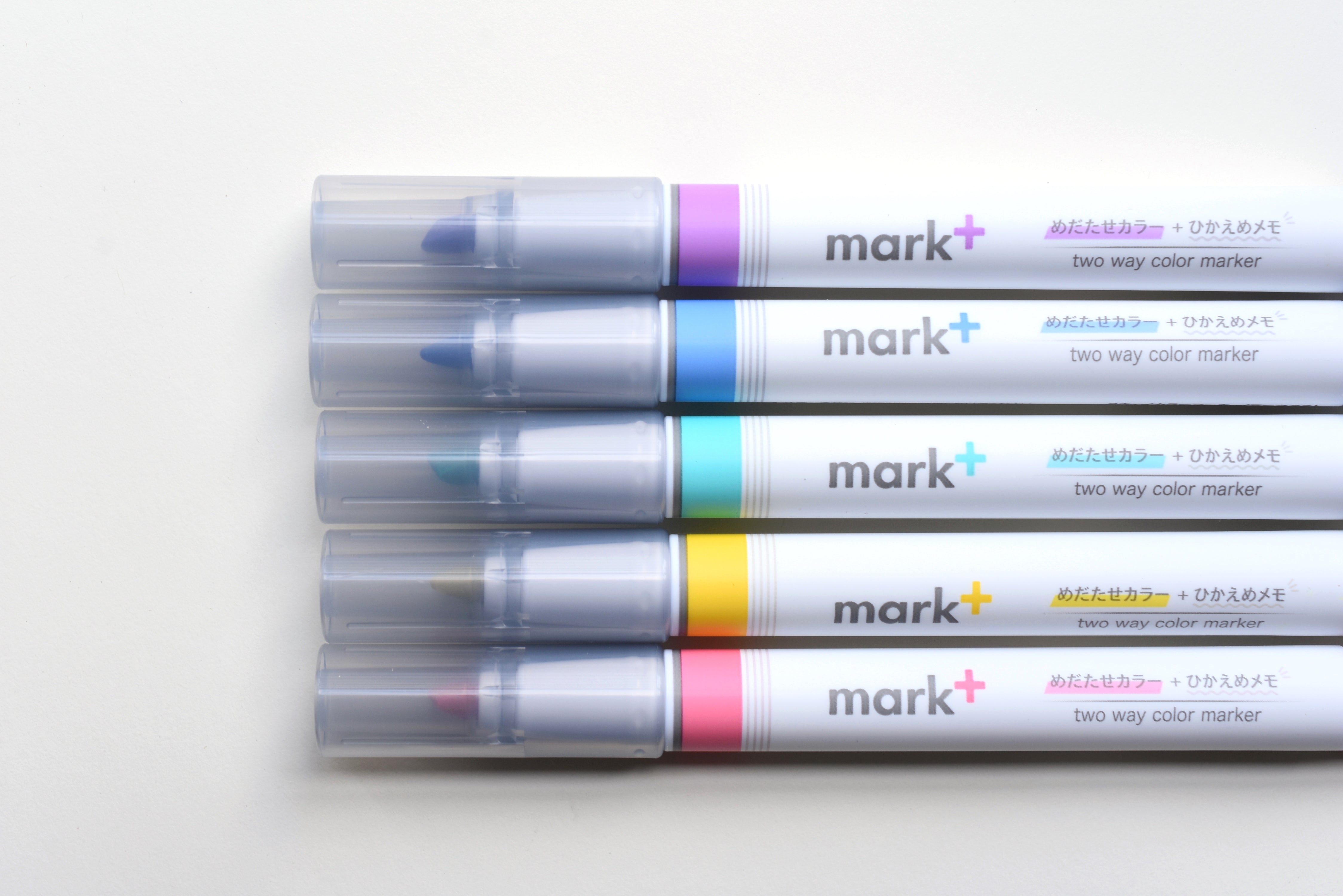 Kokuyo Mark+ Two Way Highlighter / Fineliner - 5 Color Set