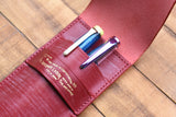 The Superior Labor Bridle Leather Flap Pen Case - Red