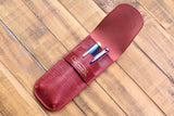 The Superior Labor Bridle Leather Flap Pen Case - Red