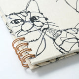 Kakimori Spiral Notebook - Kokka - Cat