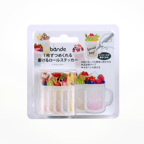 Bande - Writeable Roll Sticker - Drinks