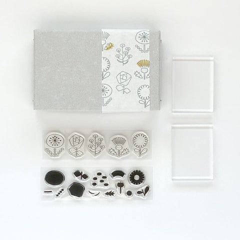 Mizushima Jizai Clear Stamp Set - Flowers