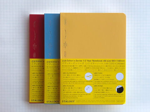 Stalogy Editor's Series 365Days Notebook - A6 - 1/2 - Colors