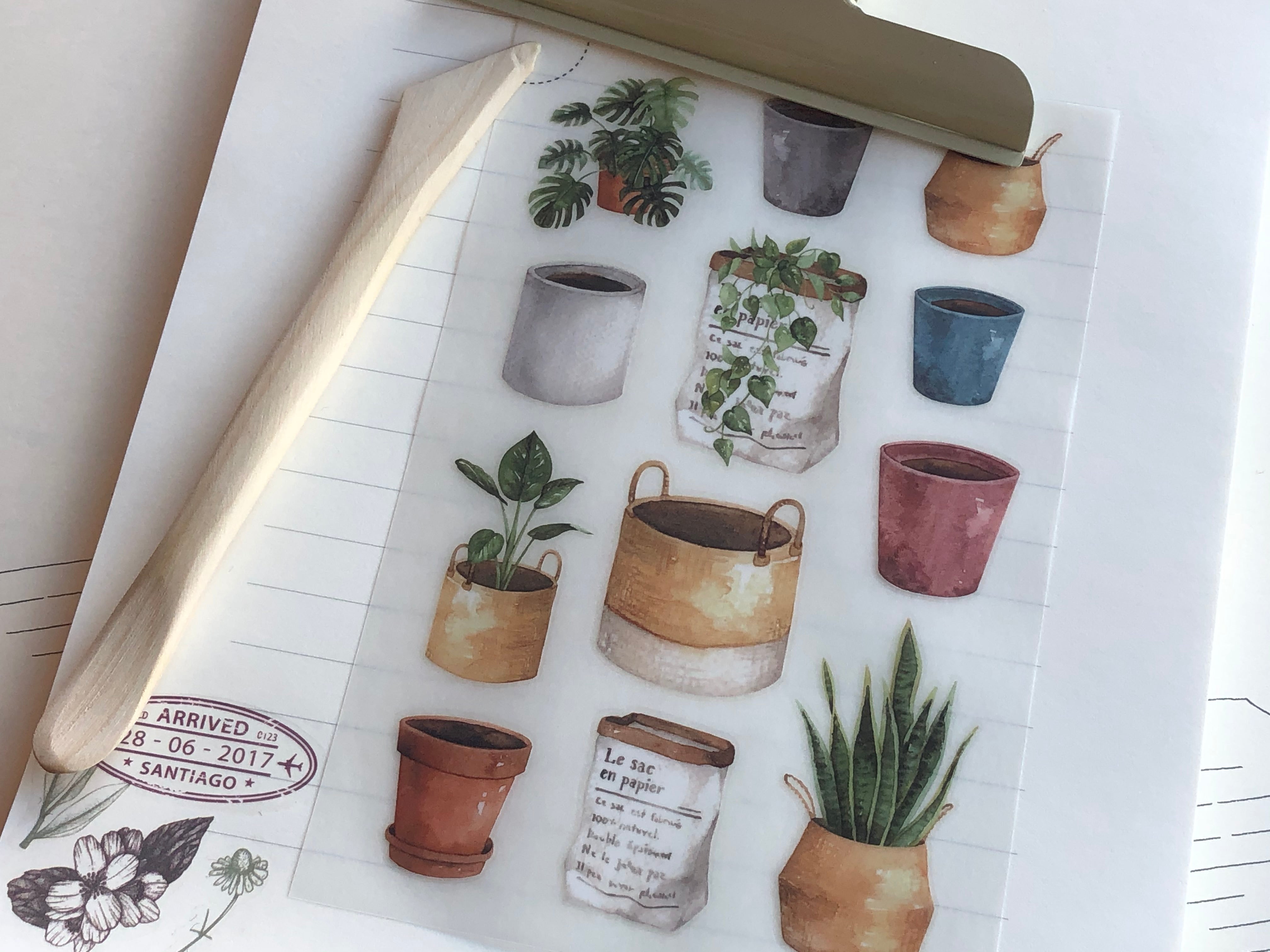 MU Print-On Stickers - Potted Succulents - #37