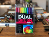 Dual Brush Pen Set - 10 Bright