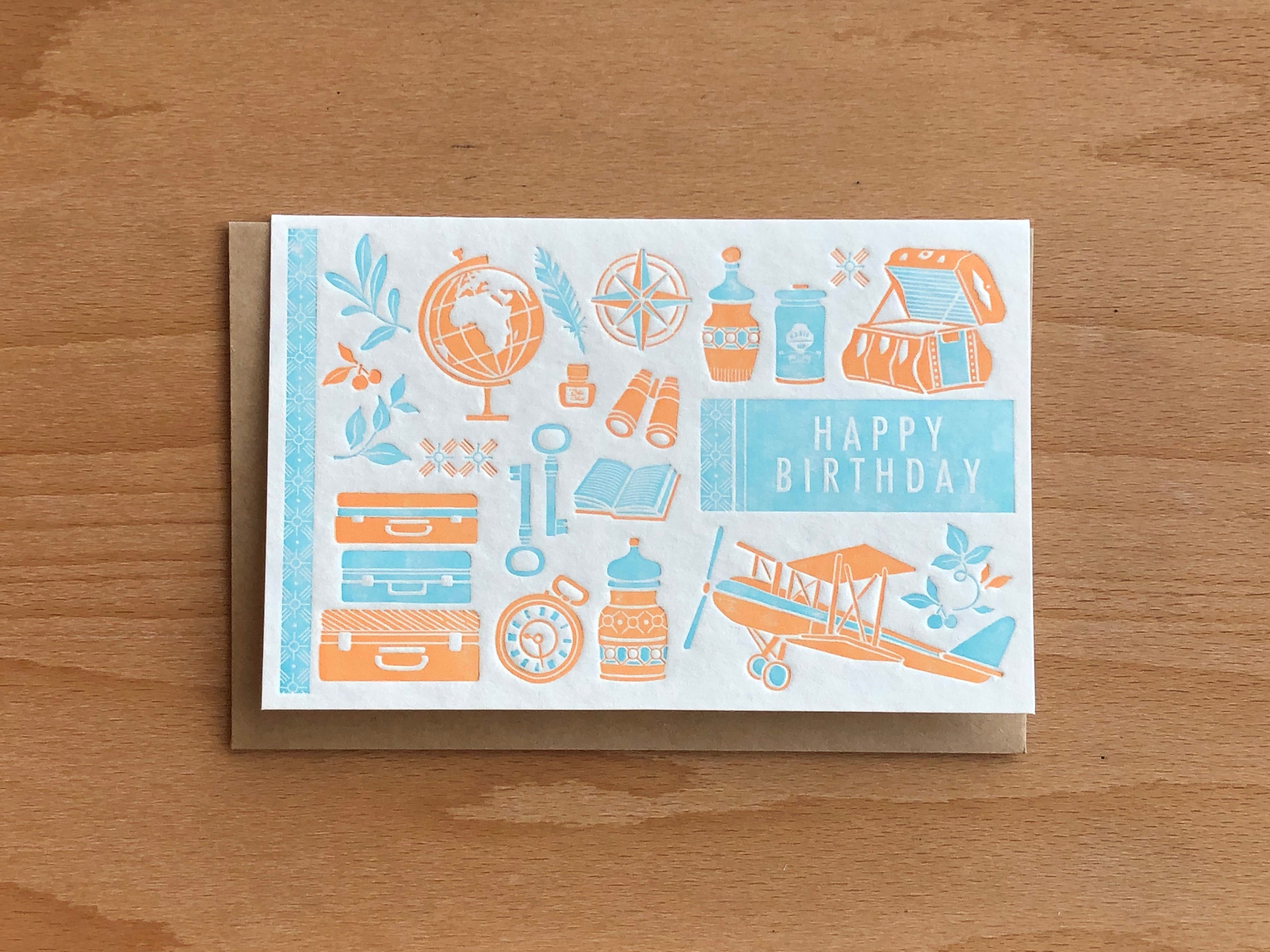 Letterpress Card - Happy Birthday