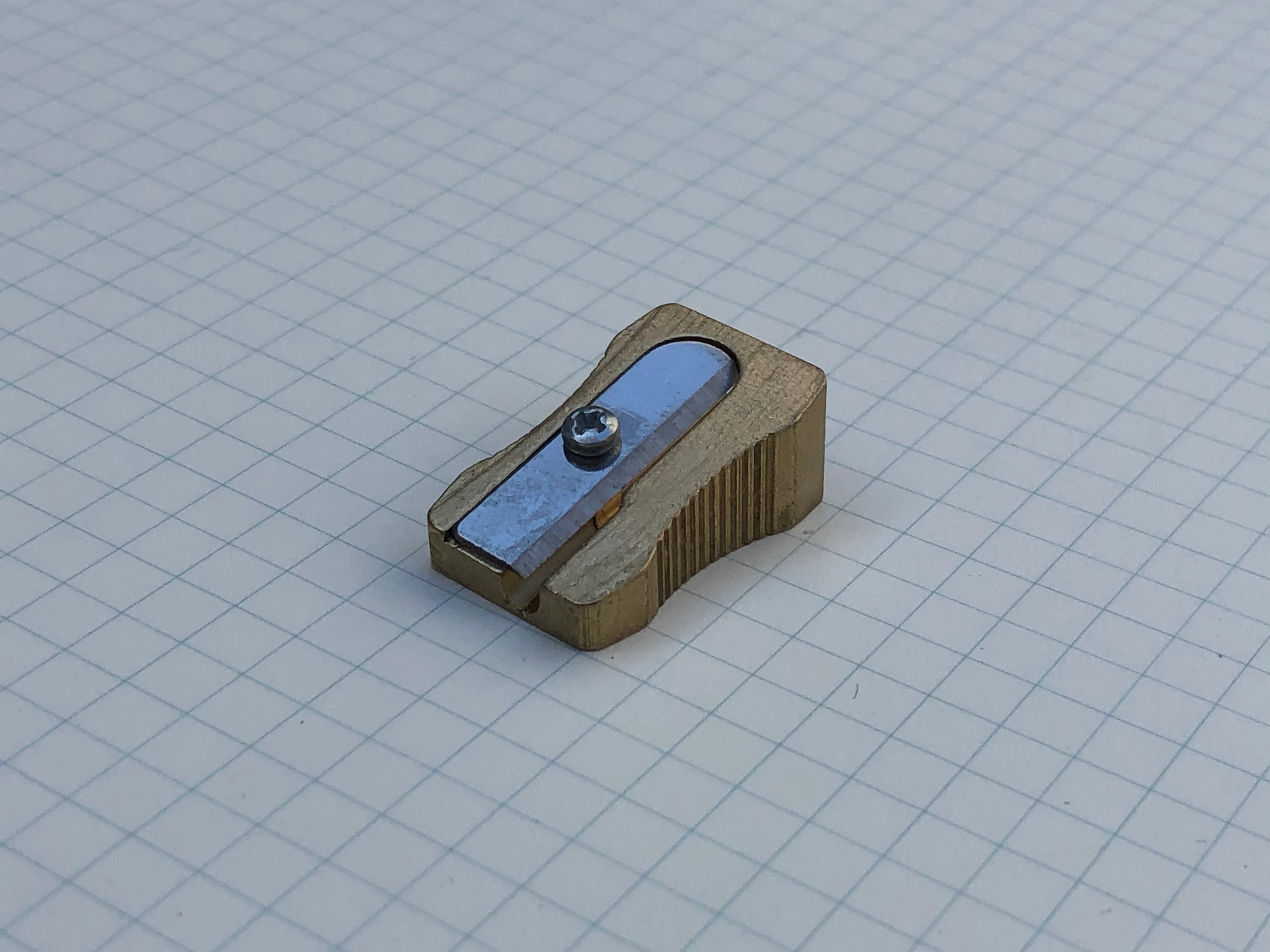 Dux Brass Pencil Sharpener - Wedge Single