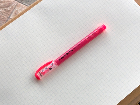 Kokuyo Beetle Tip 3way Highlighter Pen - Pink