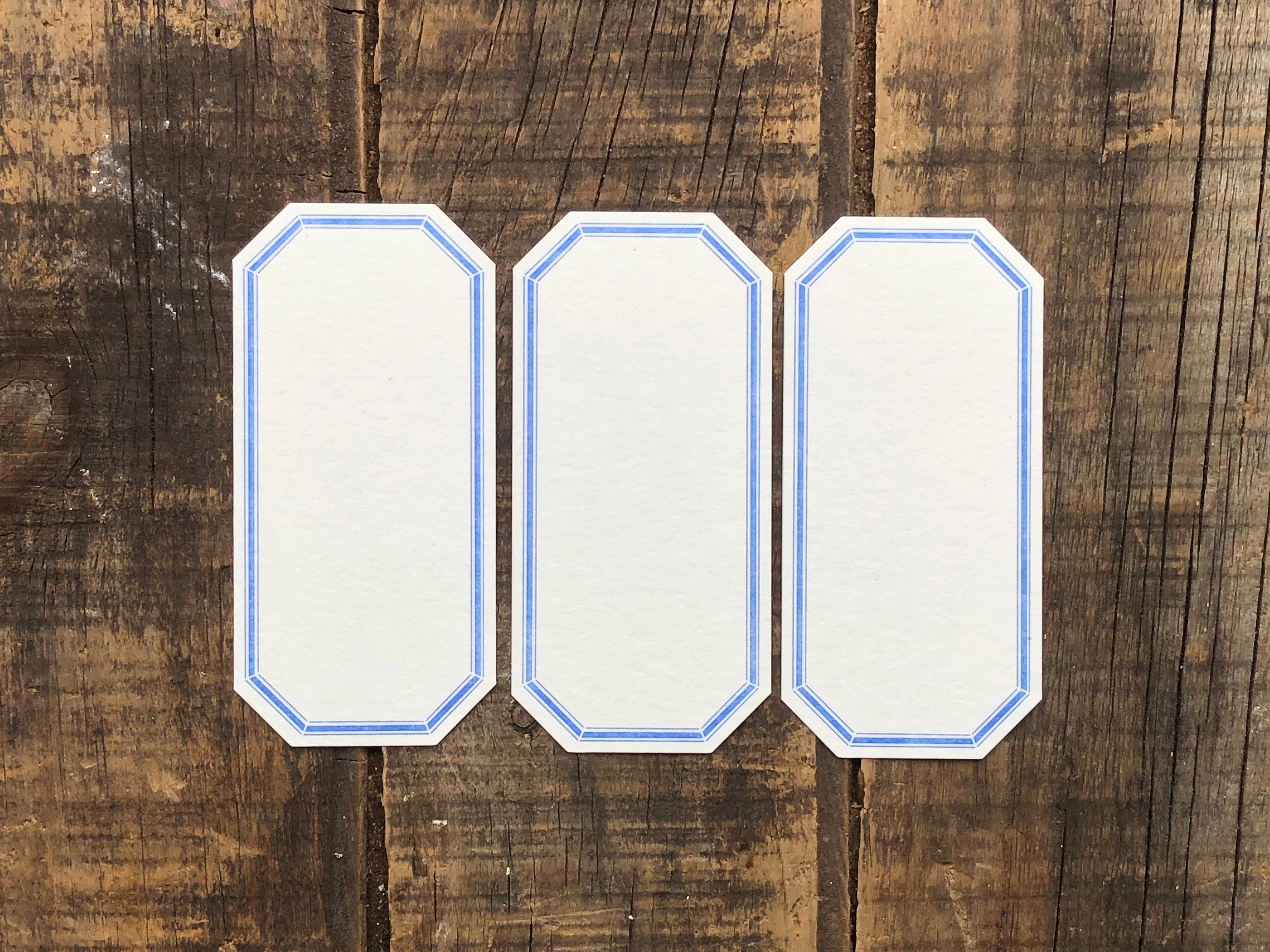 Classiky - Letterpress Label Card - Blue