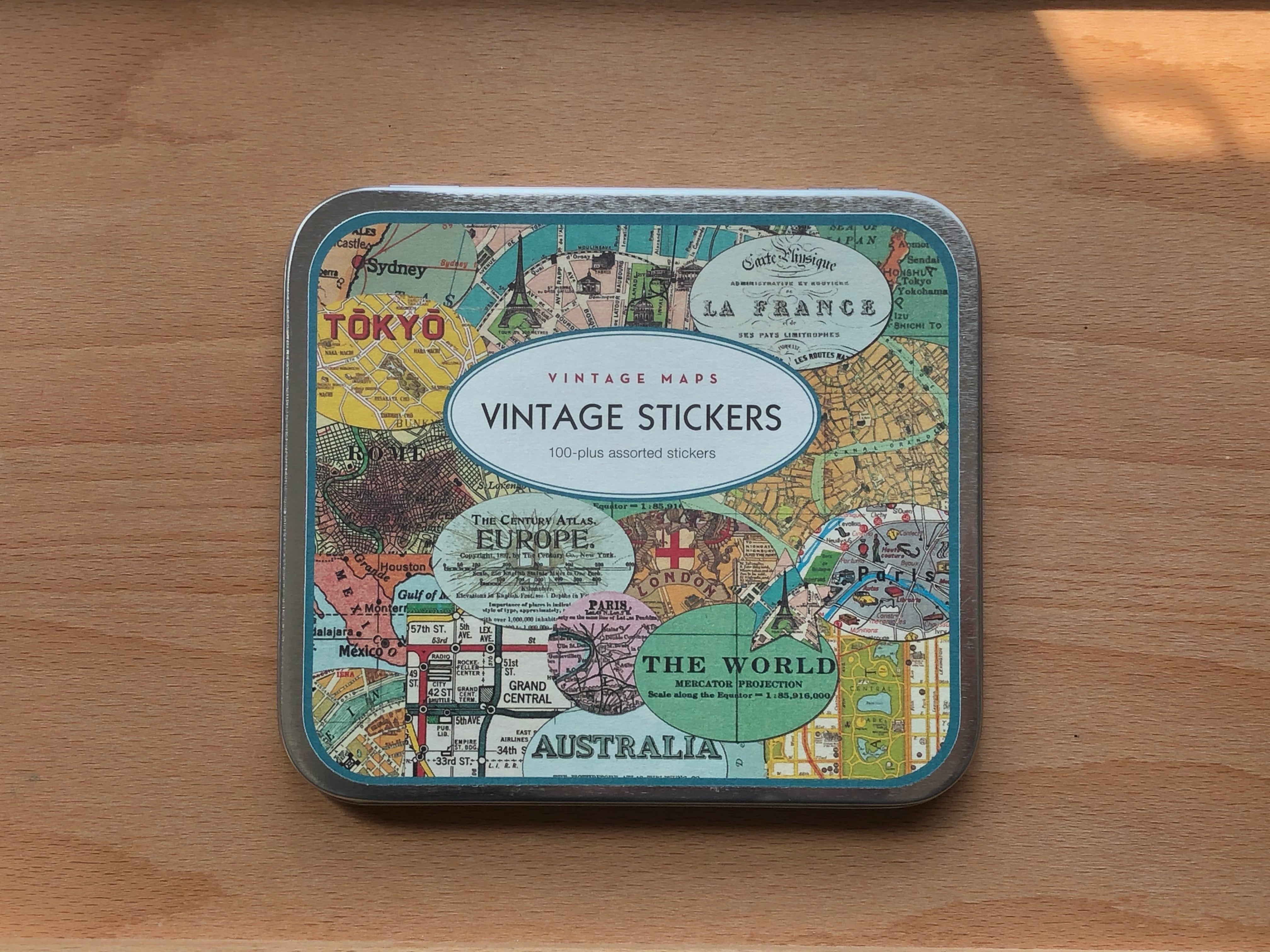 Vintage Stickers - Vintage Maps