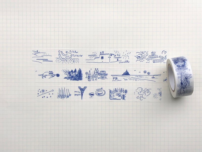 Classiky x shunshun France Masking Tape - Blue