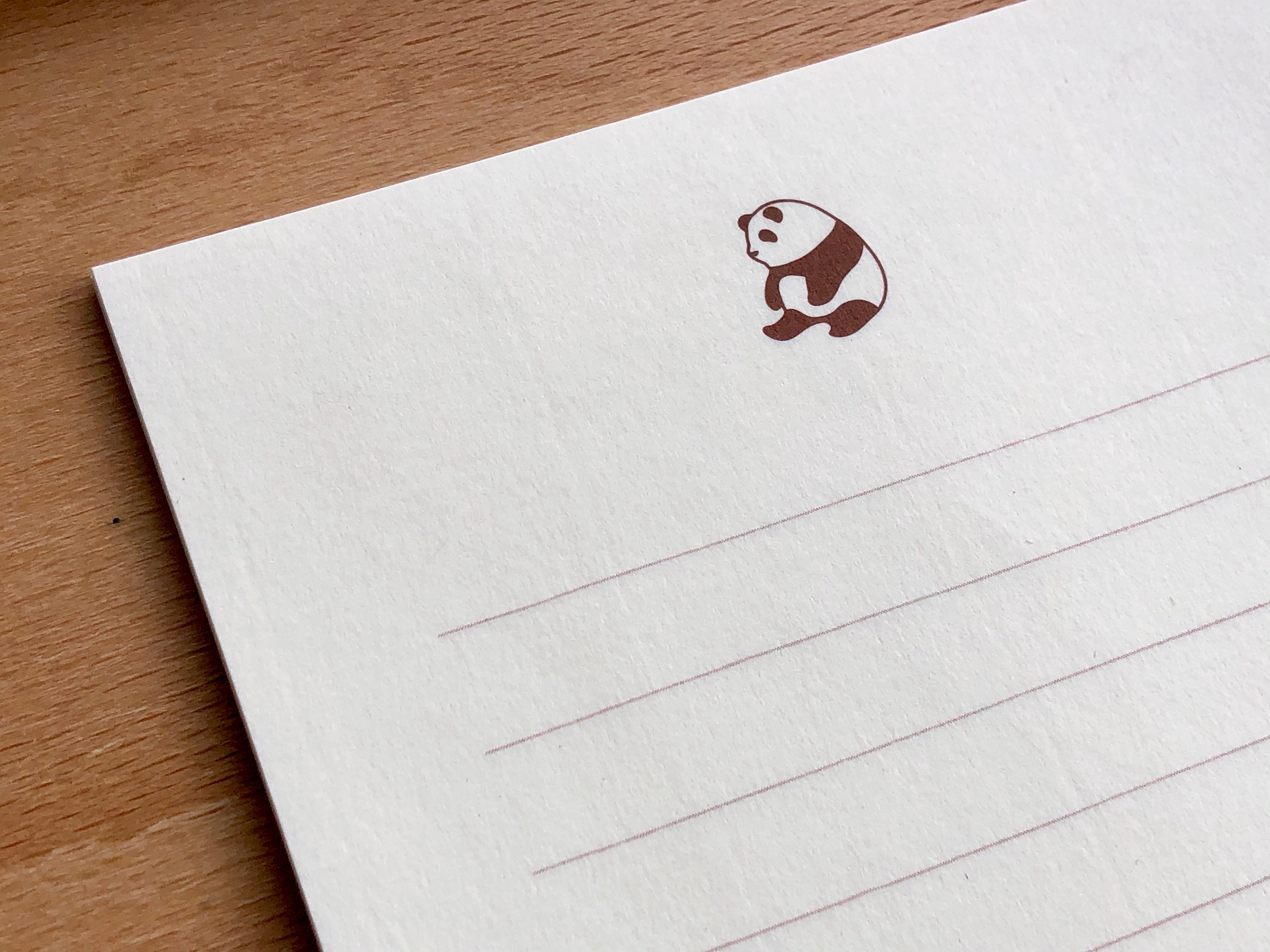 Mini Letter Set with Panda Stickers