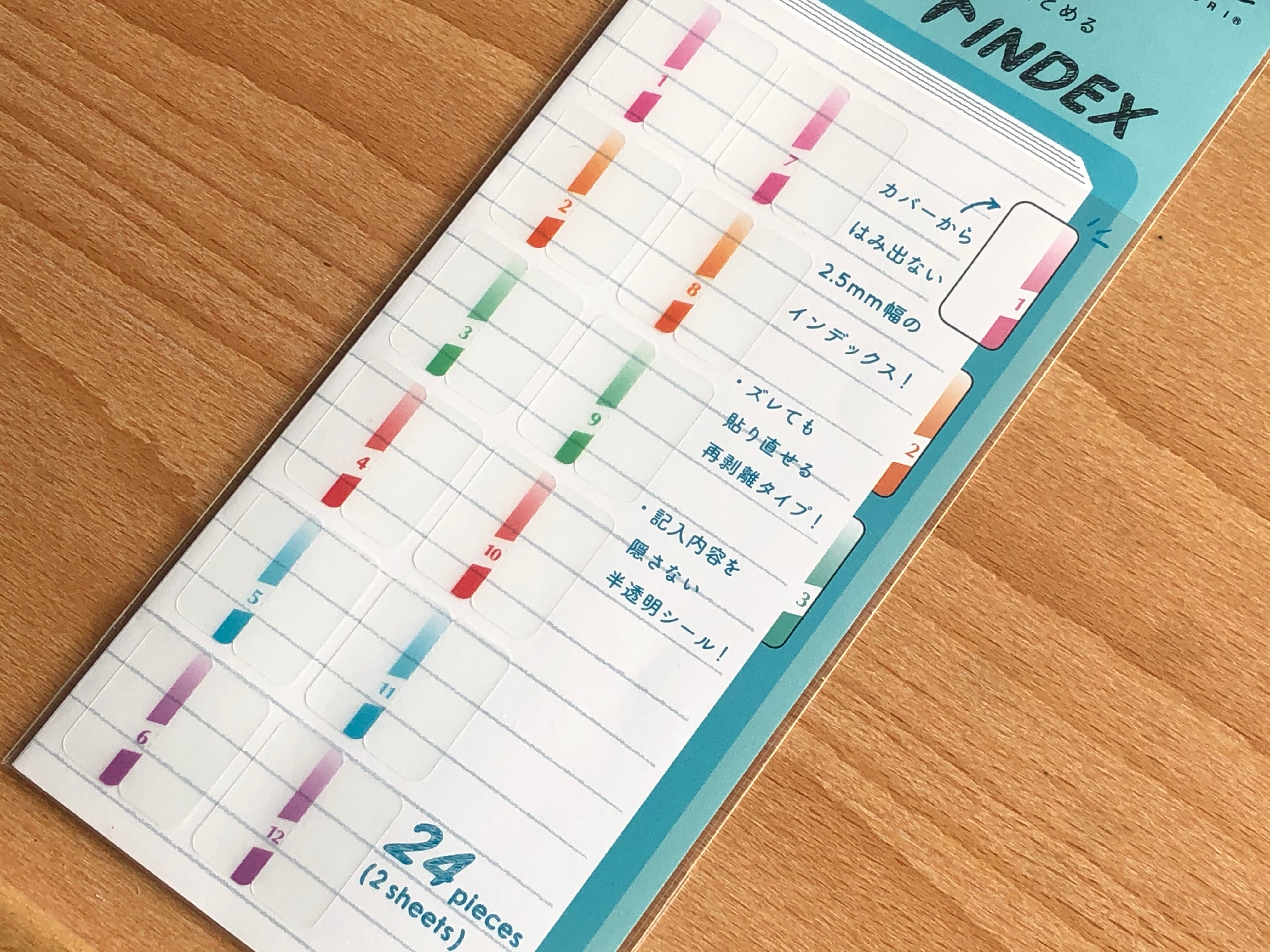 Midori Planner Index Label - Number Color