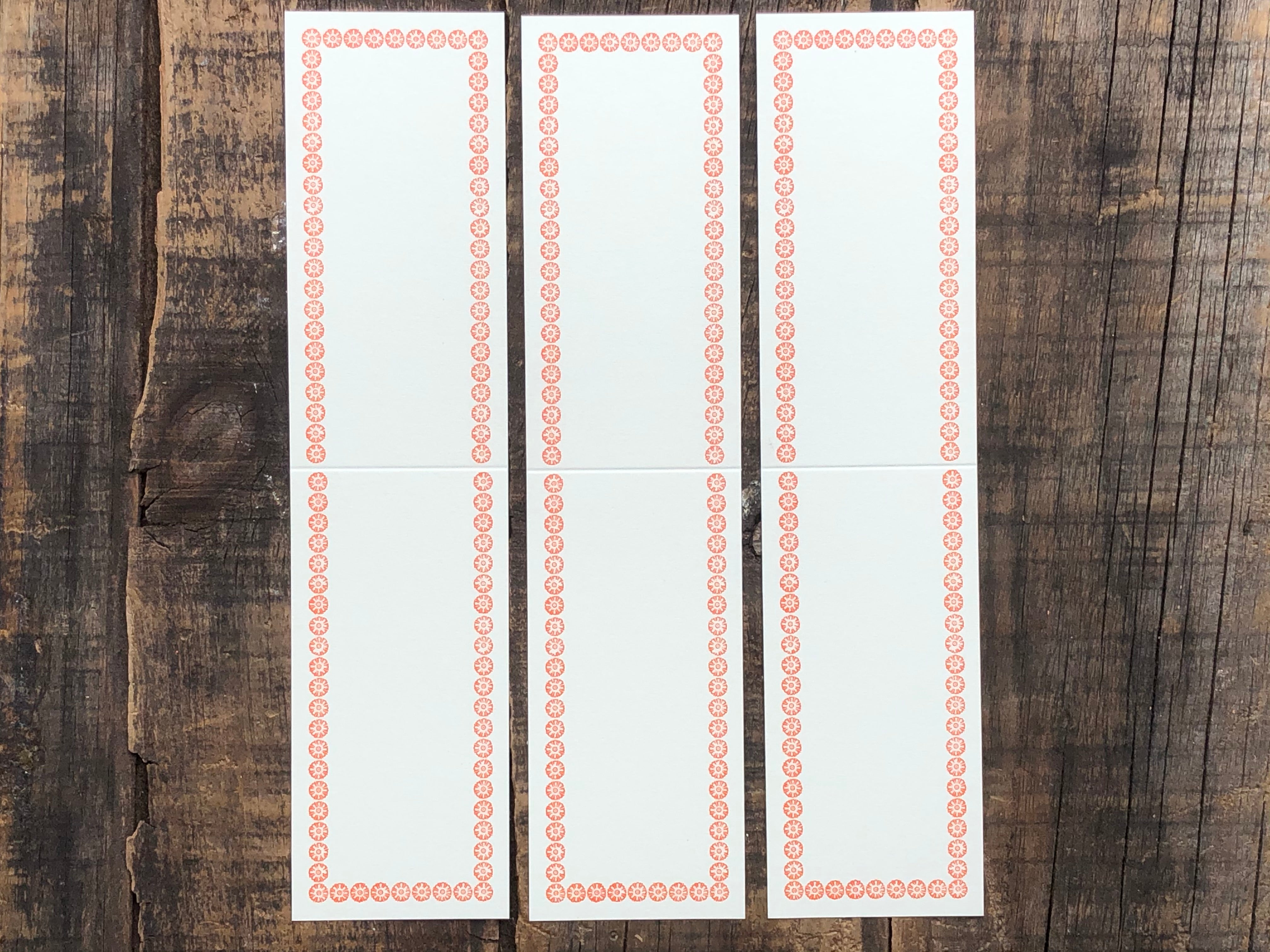 Classiky - Letterpress Folded Memo Card - Orange