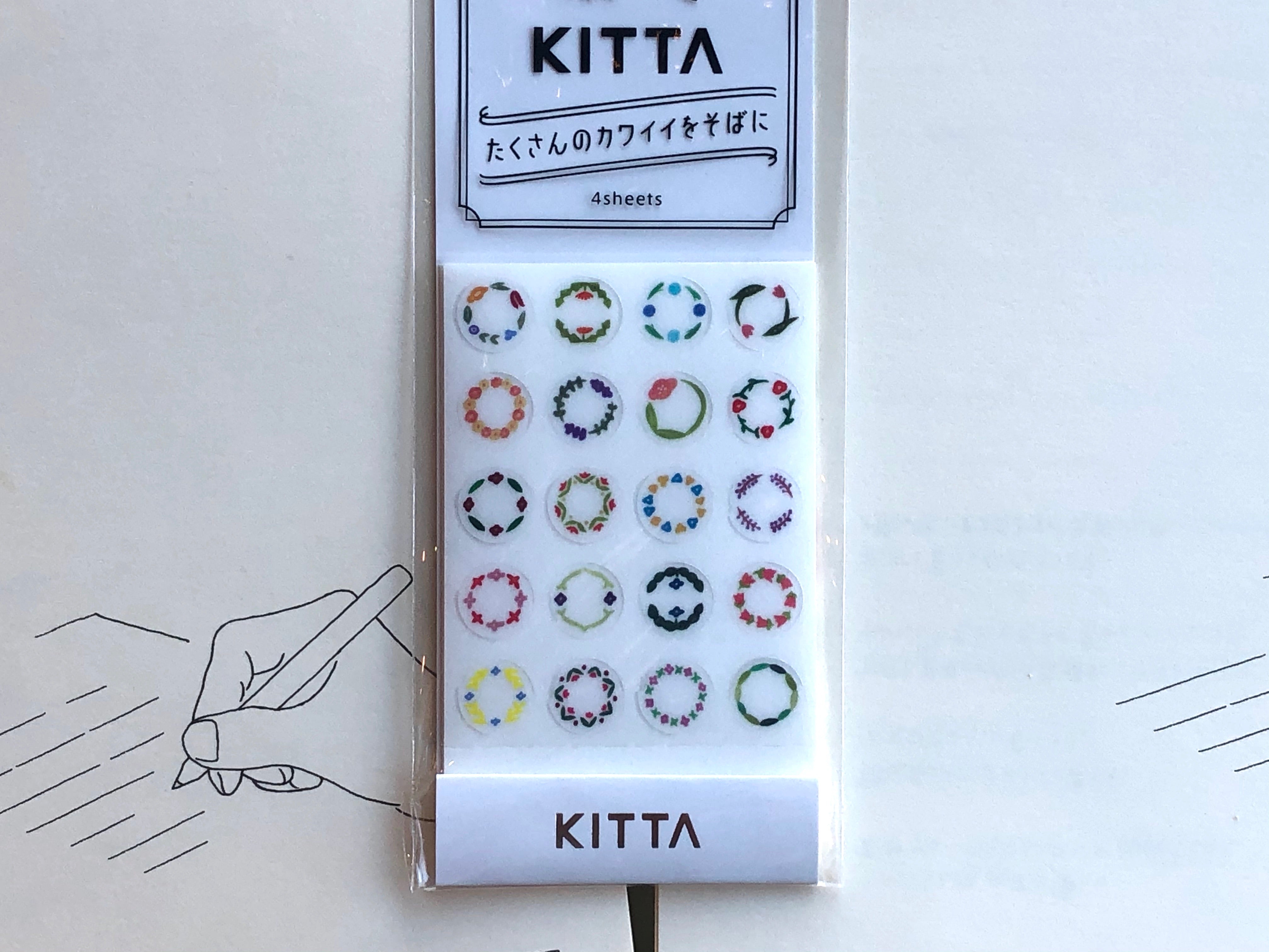 Kitta Portable Washi Tape - Seal - Flowery Circles