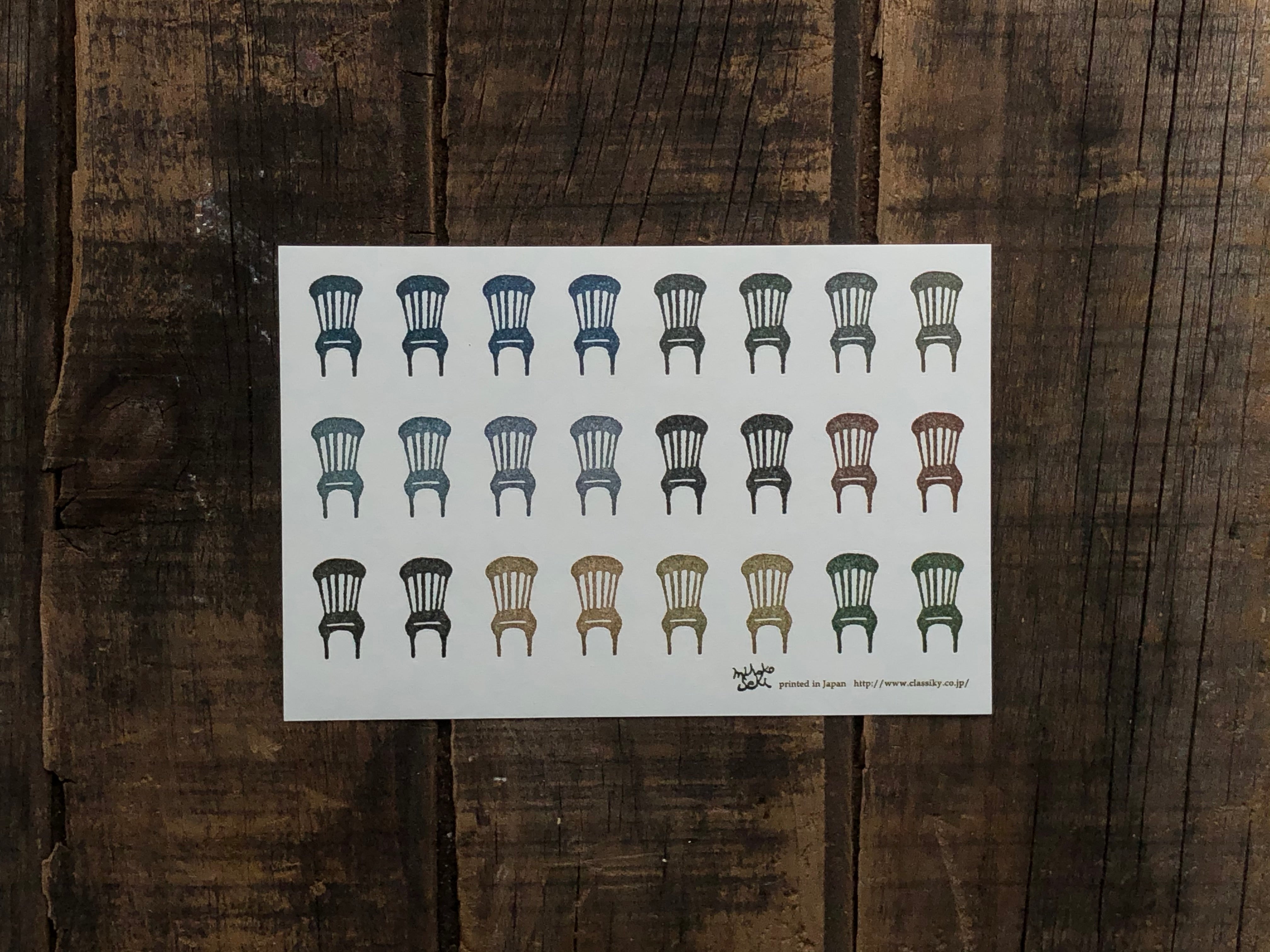 Classiky - Mihoko Seki Small Stickers - Chairs