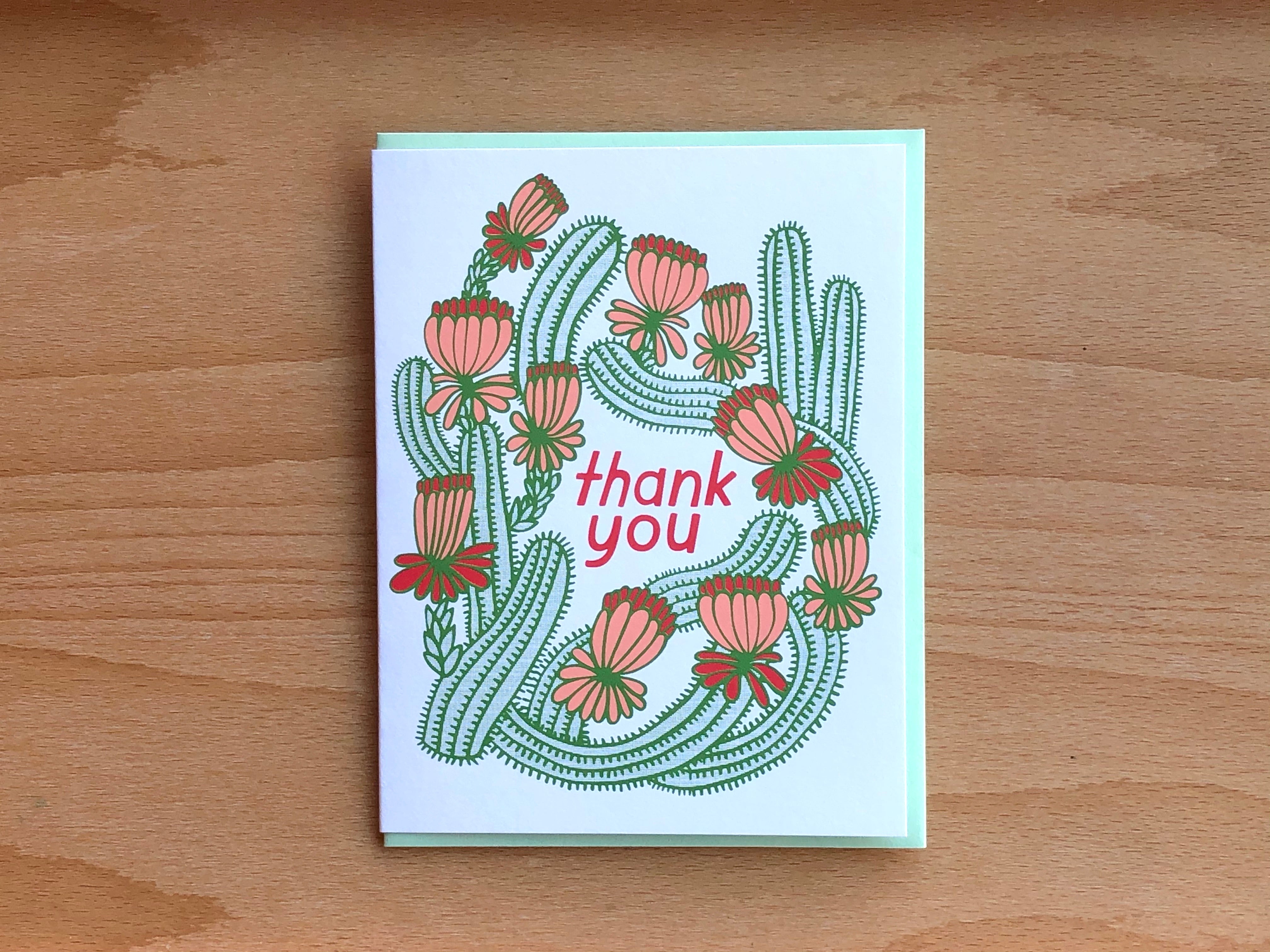 Cactus Thank You Card Set