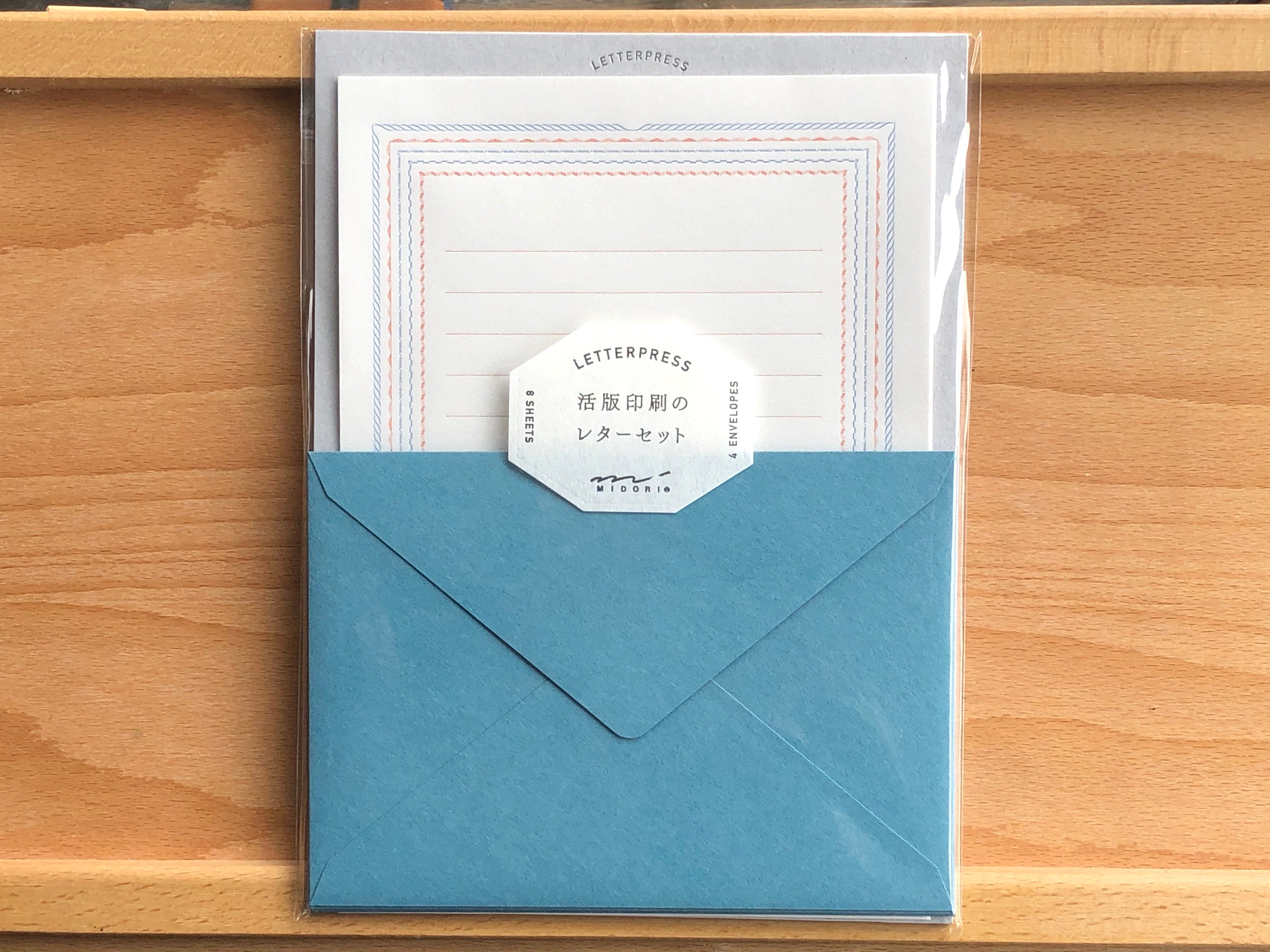 Letterpress Letter Set - Blue Frame