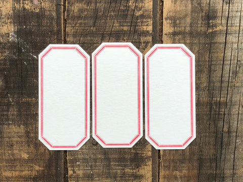 Classiky - Letterpress Label Card - Red