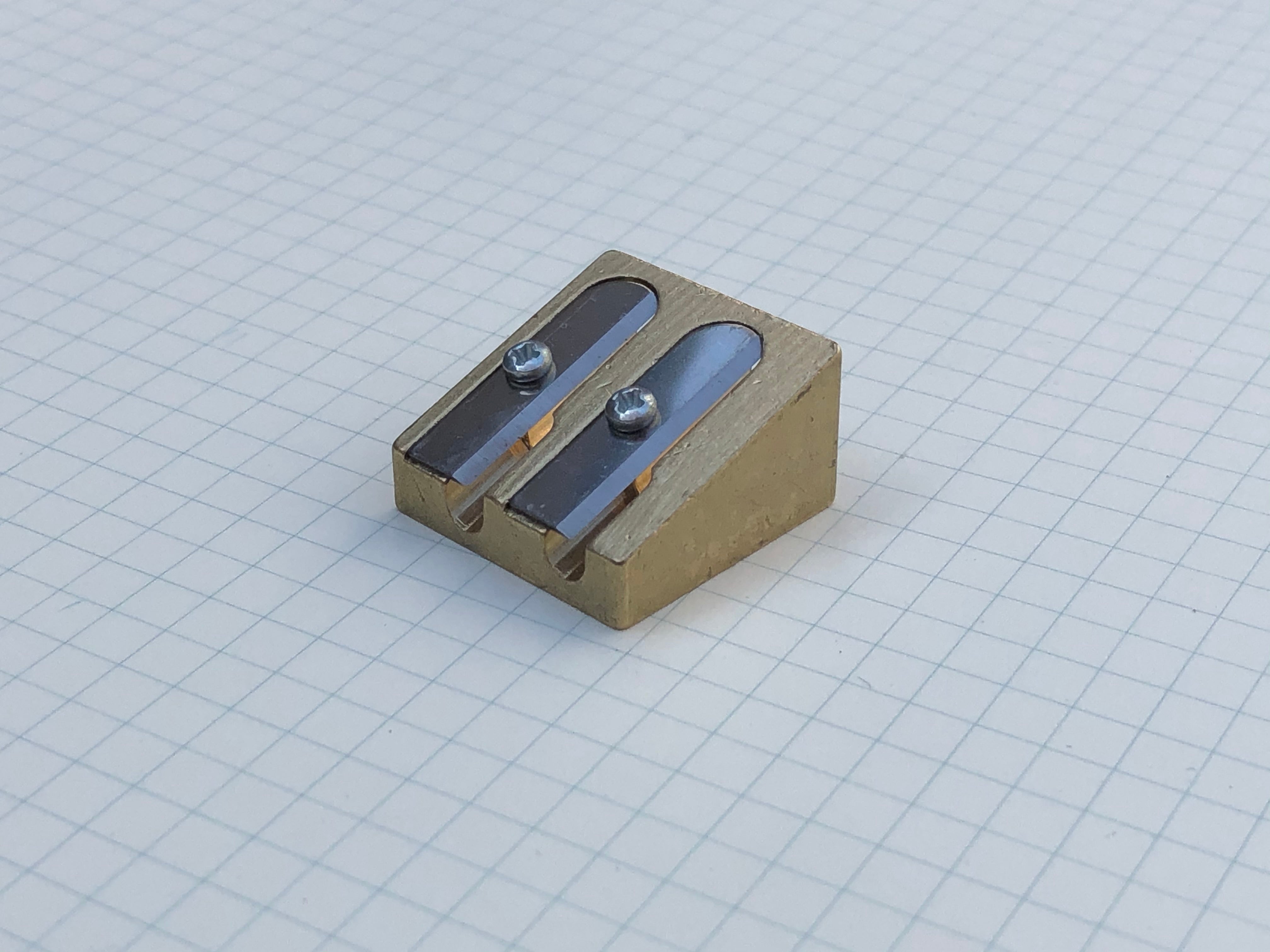 Dux Brass Pencil Sharpener - Wedge Double