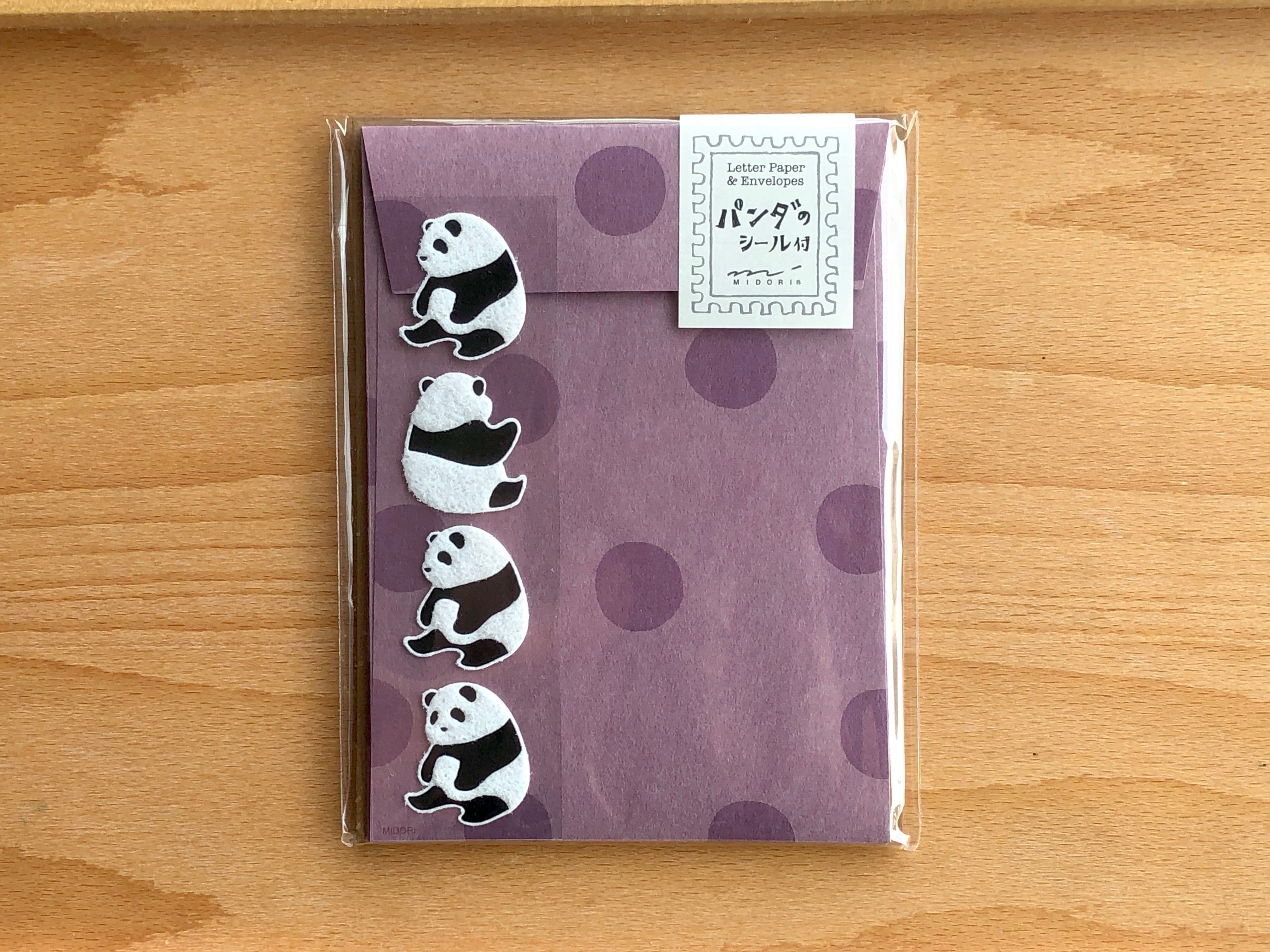 Mini Letter Set with Panda Stickers