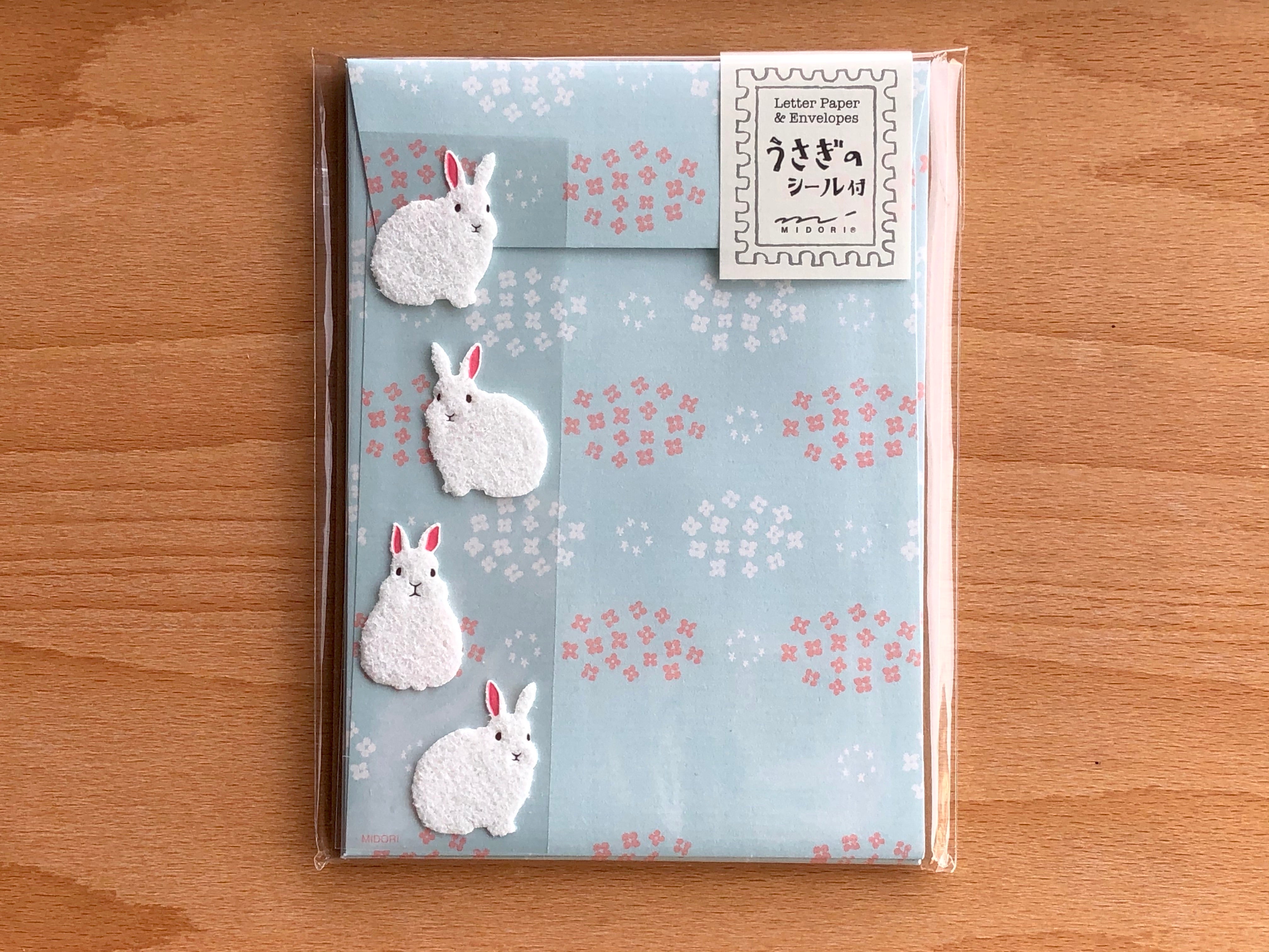 Mini Letter Set with Rabbit Stickers