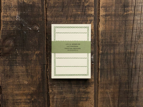 Classiky - Letterpress Memo Card - Dark Green