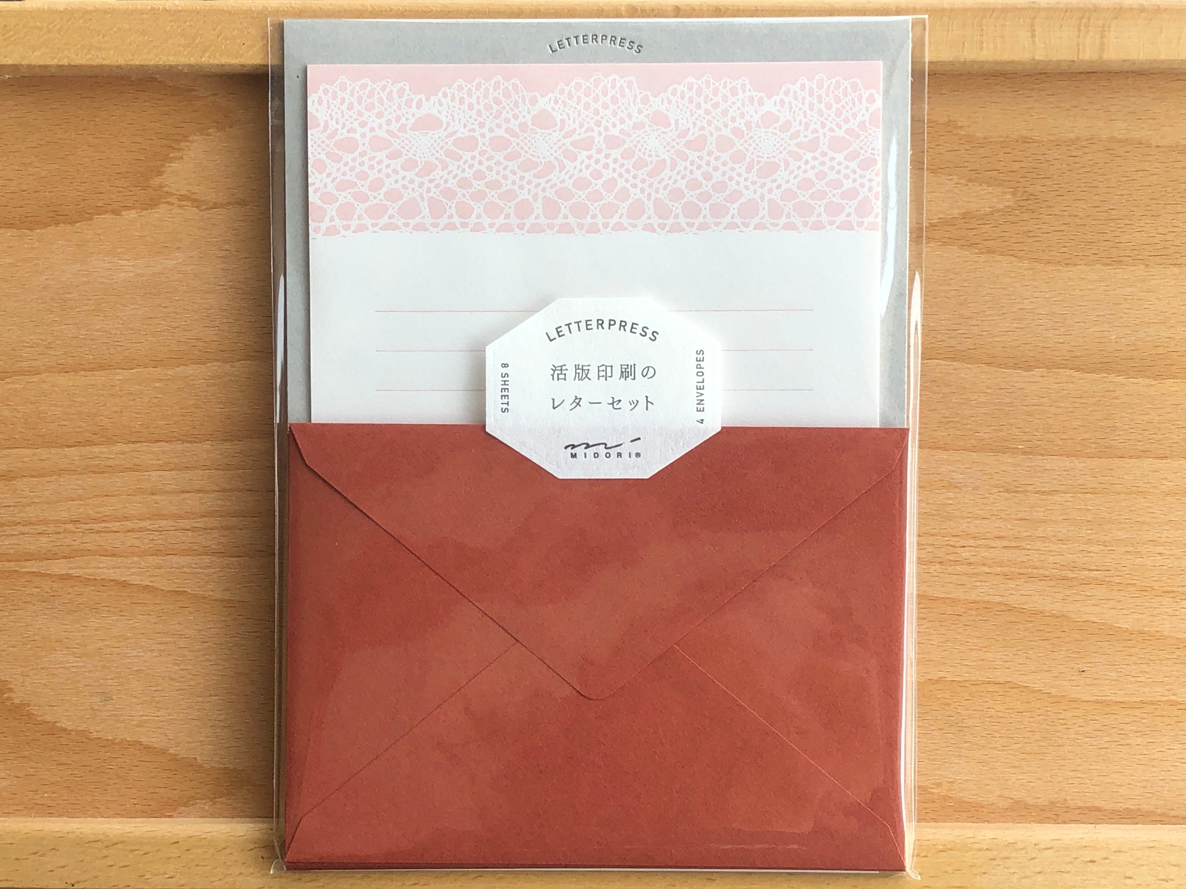 Letterpress Letter Set - Pink Lace