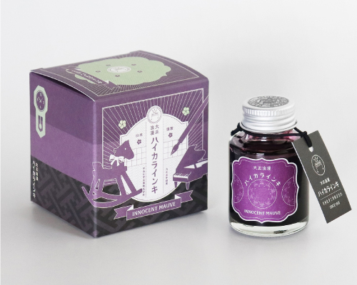 Teranishi Guitar Taisho Roman Haikara Fountain Pen Ink - Innocent Mauve