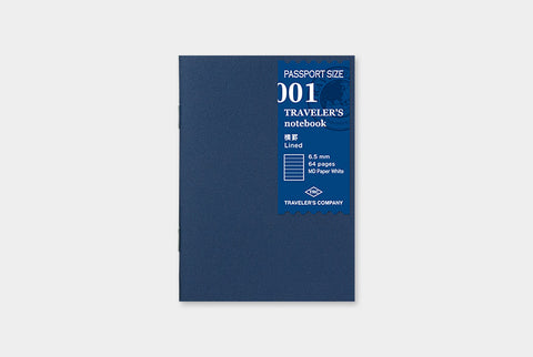 TRAVELER's Passport Size Refill - Lined - 001