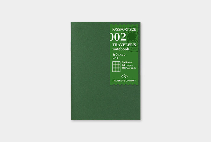 TRAVELER's Passport Size Refill - Grid - 002