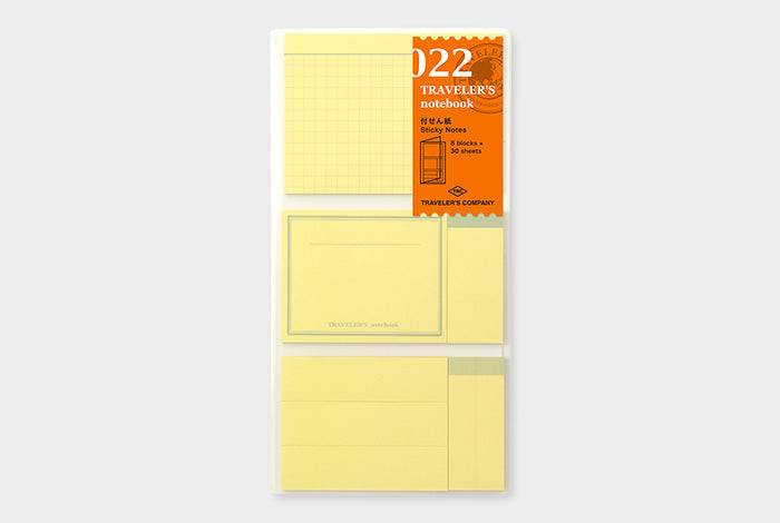 TRAVELER's Regular Size Refill - Sticky Notes - 022