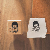 Yohand Studio Wooden Stamp - Hugging Fluffy Cloud Dog