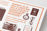 TRAVELER's Letterpress Card - Travel Tools